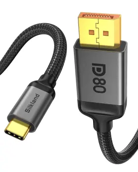 S1415 Silkland 80gbps Usb C To Displayport 2.1 Cable 16k 60hz 8k 240hz 4k 960hz Unidire