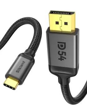 S1417 Silkland 54gbps Usb C To Displayport 2.1 Cable 16k 30hz 8k 120hz 4k 540hz Unidire