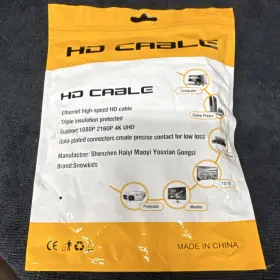 X0042jjttl Snowkids 20ft Hdmi Cable Slim C-c Gold-plated Triple Insulation Black