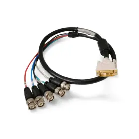 Sln-00771 Solutioncables 3ft Dvi-a To 5 Bnc Cable Ferrite - Black
