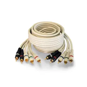 Sln-02432 Solutioncables 25ft Hdtv Shielded Component Video Digital Tv Five Rca - White