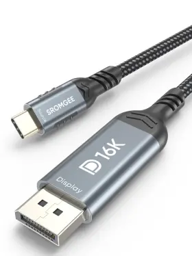 Ta26 Sromgee 80gbps Usb-c To Displayport 2.1 Cable 10ft 16k 60hz 8k 120hz 4k 240hz Uni