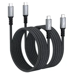 Sromgee Ta27 Usb 4 Cable 6.6ft 2-pack 40gbps 240w C Data For Thunderbolt 4/3 8