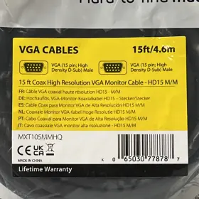 Mxt105mmhq Startech 065030778787 15 Ft Coax High Resolution Monitor Vga Cable - Hd15 M/m #2