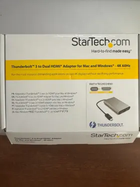 Startech 065030867245 Thunderbolt 3 To Dual Displayport Adapter Tb32hd24k60