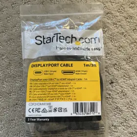 5021050123 Startech Display Port Cable 1m/3ft Usb C Hdmi