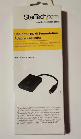 Cdp2hd4k60sa Startech Usb-c To Hdmi Adapter With Presentation Mode Switch - 4k 60hz