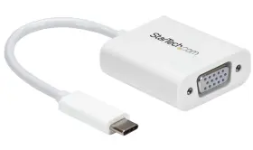 Cdp2vgaw Startech Startech.com Usb-c Thunderbolt 3 To Vga Display Port Adapter In White For Mac