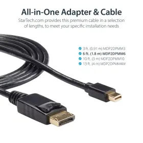 Startech.com 065030840491 3 Ft Mini Displayport To 1.2 Adapter Cable M/m - 4k W #3