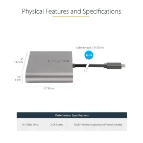 Startech.com 065030888714 Usb C To Quad Hdmi Adapter Usb-c 4x Monitor Converter For Windows T #3