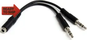 Startech.com 313024617681 Startech.com 3.5mm 4 Position To 2x 3 Headset Splitter Adapter