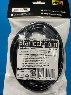 Startech.com 6f-dp-hdmi-4k60 Startech.com Active Displayport To Hdmi Cable 2m 4k 60hz Black