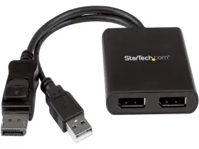 Startech.com 738878219223 Displayport To 2x Multi Stream Transport Hub Black