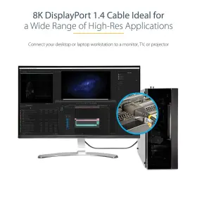 Dp14vmm5m Startech 16ft Vesa Certified Displayport 1.4 Cable Black #2