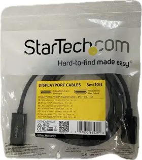 Hd2dpmm3mb Startech Hdmi To Displayport Adapter Cable 3m 10ft