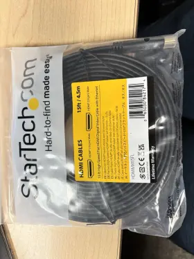 Hdmimm15fl Startech New Hdmm15 15ft High Speed Hdmi Cable - M/m
