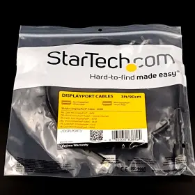 Mdisplport3 Startech 3 Ft Mini Displayport Cable M/m 20 Pin Male To