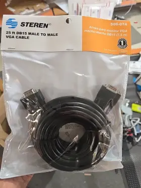Steren 506-074 25 Ft Db15 Male To Vga Cable