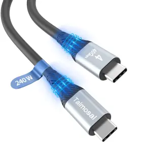 11890 Talmosal 240w For Thunderbolt 4 Cable 10 Ft Support 8k 60hz 4k 144hz 40gbps/240w Pd