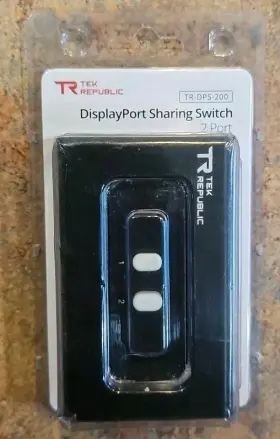 Tr-dps-200 Tek Republic Nib 2 Port Displayport Sharing Switch Plug And Play