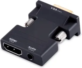 Tendak 744110449297 Active 1080p Female Hdmi To Vga Male Converter Adapter Dongle With 3.5mm