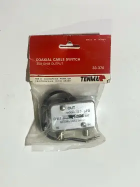 33-370 Tenma Vintage Coaxial Cable A/b Switch 300 Ohm Output New
