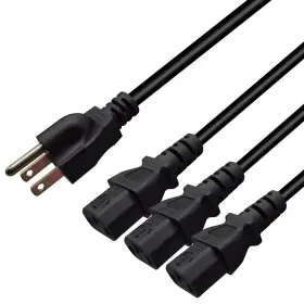 Jd3265 Toptekits Computer Power Splitter Cord Nema 5-15p To 3x C13 - Y-cable