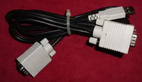 1.83m Trendnet 313044714773 2-in-1 Usb Vga Kvm Cable 6 Feet Vga-svga Hdb 15-pin Male To M
