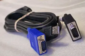 Tk-cu06 Trendnet 2-in-1 Kvm 6 Inch Cable 6ft Vga To Usb