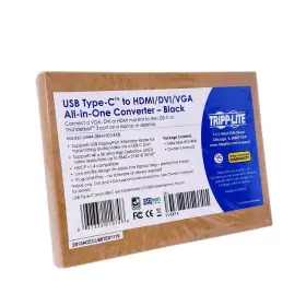 2813acecu887e01119 Tripp Lite Usb Type-c To Hdmi/dvi/vga All In One Converter Black New Sealed #2