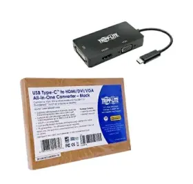 2813acecu887e01119 Tripp Lite Usb Type-c To Hdmi/dvi/vga All In One Converter Black New Sealed