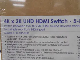 B119-005-uhd Tripp Lite New Hdmi 5-port Switch 4kx2k Uhd 60hz With Remote #3