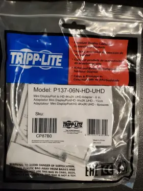 P137-06n-hd-uhd Tripp Lite Mini Display Port To Hd 4kx2k Uhd Adapter 6in New
