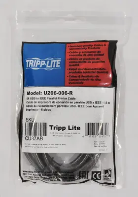 U206-006-r Tripp Lite 6 Ft. Usb To Ieee Parallel Printer Cable
