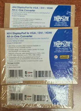 302bcvp87b709513 Tripplite Mini Displayport To Hdmi/dvi/vga All In One Converter New Lot Of 3