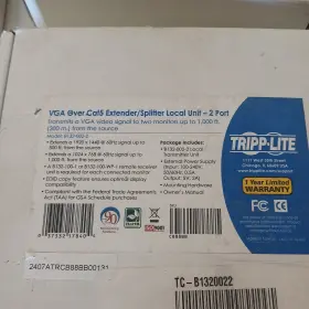 B132-002-2 Tripplite Tripp Lite Vga Over Cat5/6 Splitter/extender B6-3