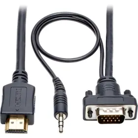 P566-003-vga-a Tripplite Tripp Lite Hdmi To Vga Adapter Converter Cable Active 3.5mm M/m 1080p 3ft
