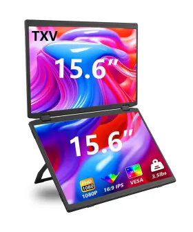 Txv 974123317397 15.6 Inch Portable Dual Monitor For Laptop - Fhd 1080p Usb-c Hdmi Second Scre