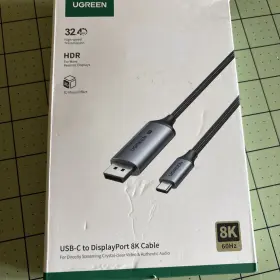 Cm556 Ugreen Usb To Type C 8k Displayport Cable 60hz 32.4 Gbps 3d Video And Audio