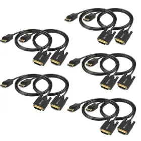 Ddv-10-cl063 Ukyee Displayport To Dvi Cable 6ft 10-pack Display Port Dp Adapter Cord M