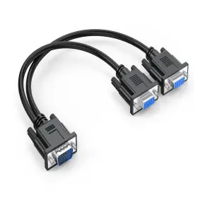 Ta01545387 Ukyee Vga Splitter Cable Dual Monitor Y 1 Male To 2 Female Adapter Conver