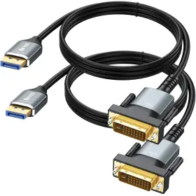 Ta0240d32 Ukyee Displayport To Dvi Cable 6ft 2-pack Male High Speed Gold-plated Dp T