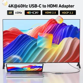 Uni 860009465855 Usb-c To Hdmi Adapter 4k 60hz Thunderbolt 3/4 Type C #2