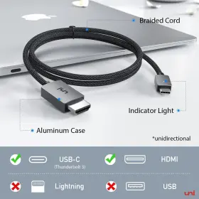 Ua115-23 Uni Usb-c To Hdmi Cable - Usb Type-c Adapter 4k 15-feet #3