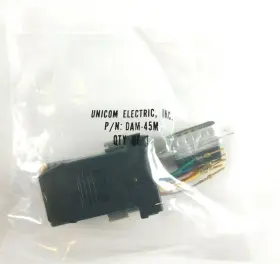 D-sub-rj-45 Unicom Electric Dam-45m Db15m-rj45 Male Adapter Kit Black - Lot Of 50