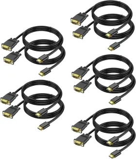 Oq5u39a Urelegan Hdmi To Vga Cable 10-pack Computer Monitor Cord 6ft Mal