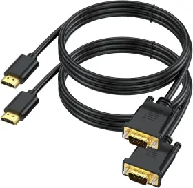 Urelegan-hdmi-vga-33ft-2pack Urelegan Hdmi To Vga Cable 3.3ft 2-pack Cord 3 Feet Black