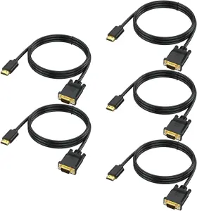 Urelegan-hdmi-vga-3ft-5pack Urelegan Hdmi To Vga Cable 5-pack 3.3 Feet 1080p Hd Video Cord 3