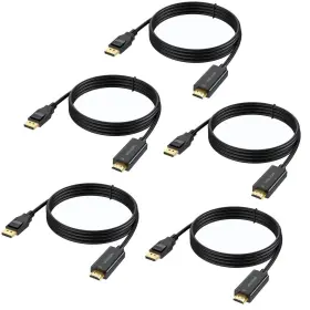 Usk4-35-u Urelegan Displayport To Hdmi Cable 4k 5-pack 6 Feet Uni-dir