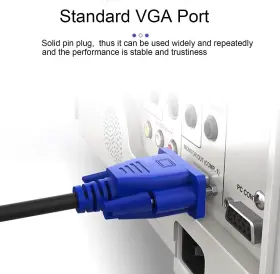 Uv-cable 755673749120 Vga 6 Feetmale To Male Monitor Computer Adapter Cord Hd15 10 #2
